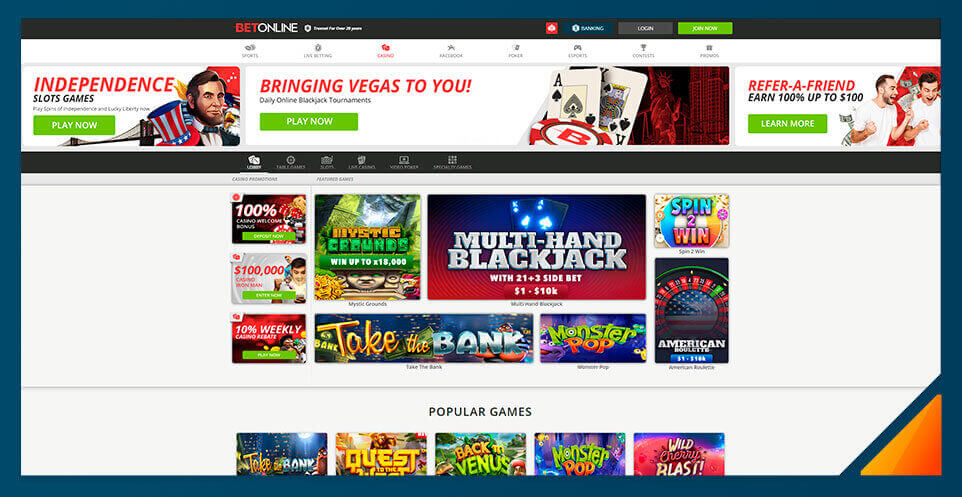 Image of BetOnline Casino -Best US Online Casino