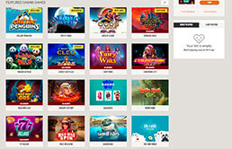 image of casino games selection at ignition casino