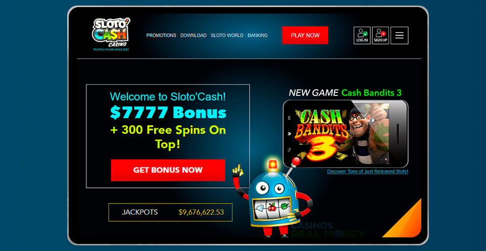 image of SlotoCash Casino App on IPad