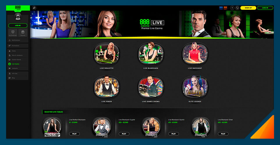 Image of 888Casino's Live Dealer Casino