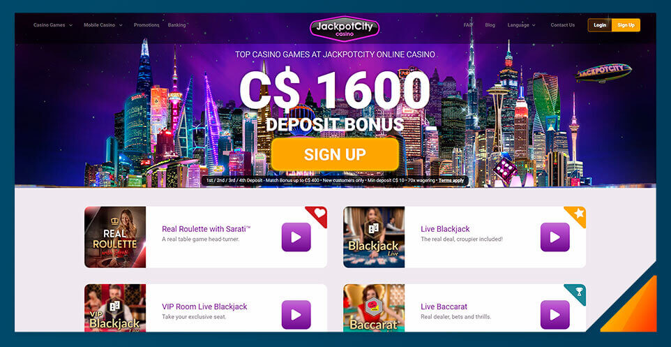 Image of Jackpot City's Live Dealer Casino