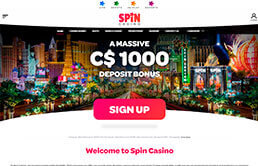 Image of Spin Casino Welcome Bonus