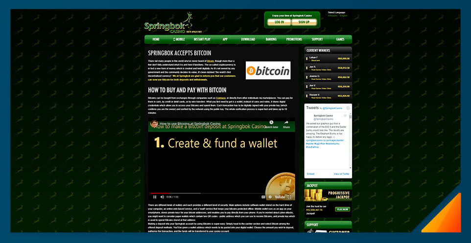 Image of Springbok Casino - Best Bitcoin Casino