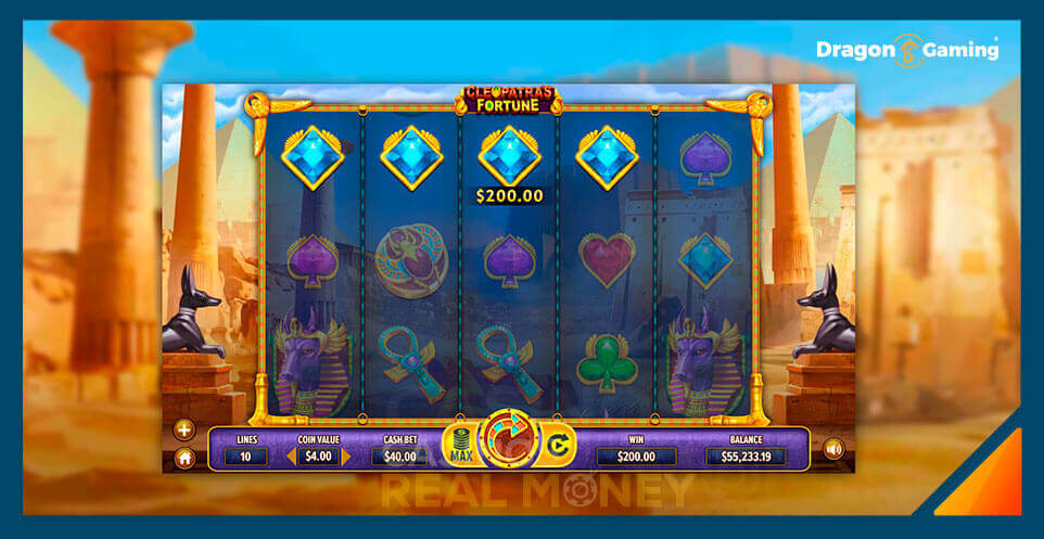 Image of Dragon Gaming Slot Game Cleopatras Fortune