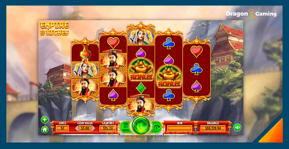 Image of Dragon Gaming Slot Game Empire of Riches