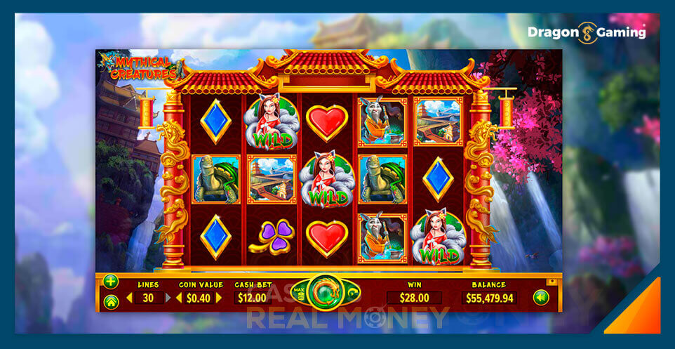 Image of Dragon Gaming Slot Game Mythical Creatures