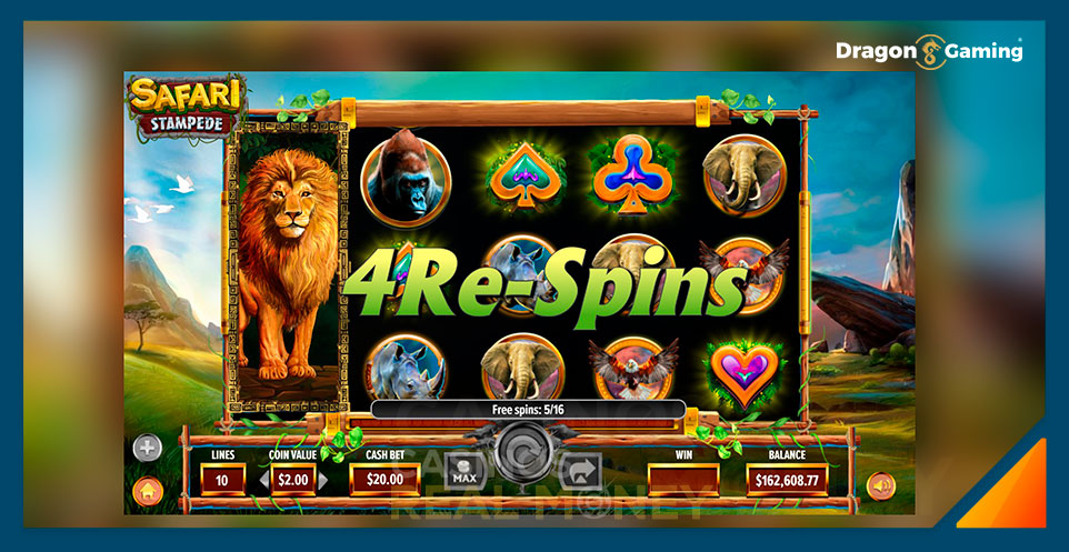 Image of Dragon Gaming Slot Game Safari Stampede