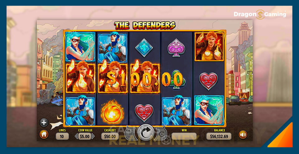 Image of Dragon Gaming Slot Game The Defenders