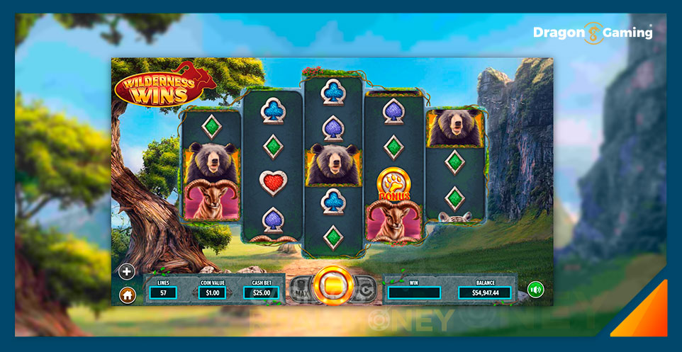 Image of Dragon Gaming Slot Game Wilderness Wins