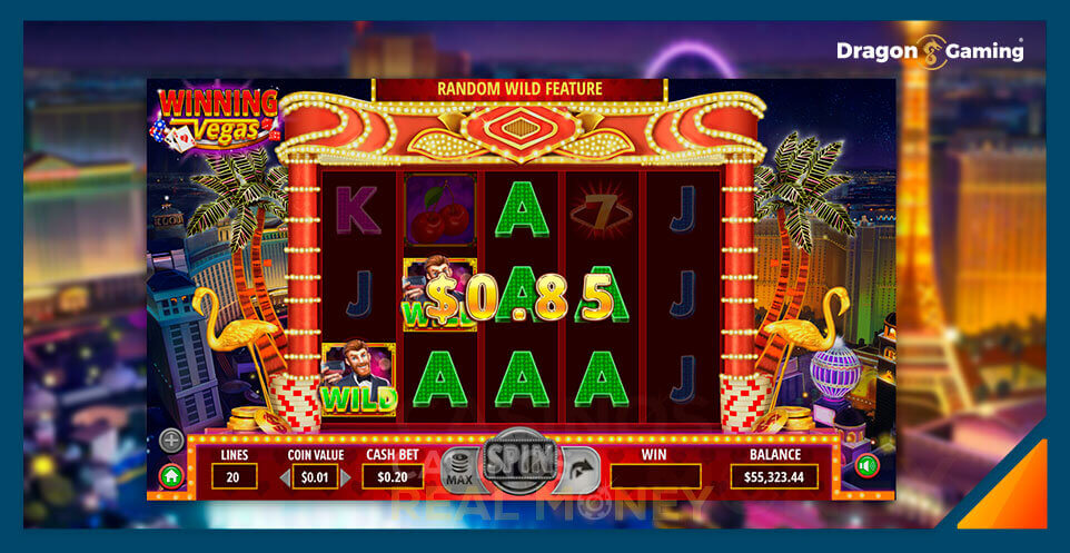 Image of Dragon Gaming Slot Game Winning Vegas