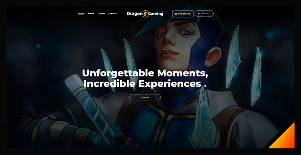 Image of Dragon Gaming Website