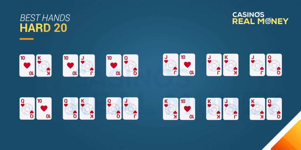 Image of blackjack hand hard 20