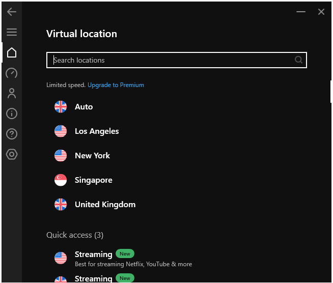 step 4 choose your vpn virtual location