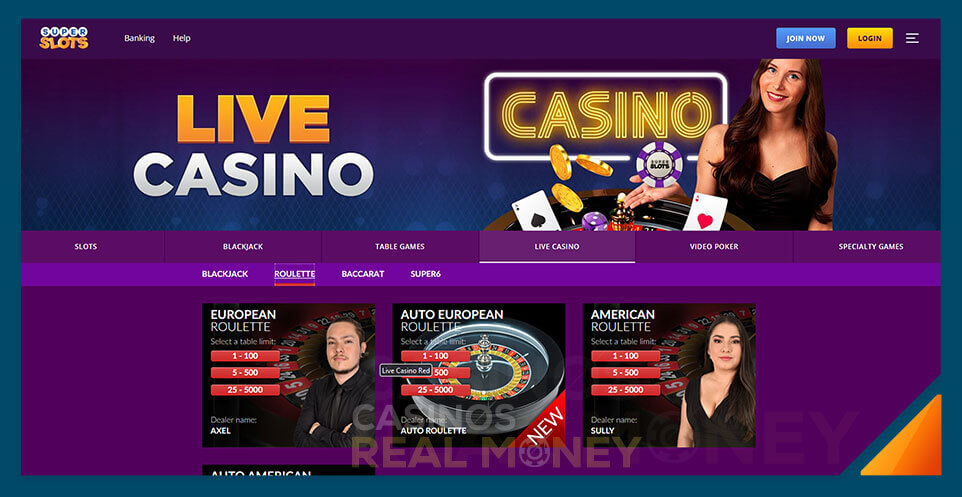 Image of SuperSlots ag Casino Live Roulette Casino