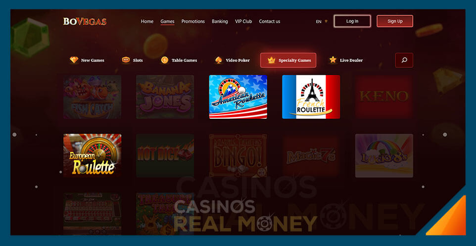 Image of Online Bitcoin Roulette Casino BoVegas