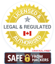 Licensed & Authorised, Legal & Regulated Canadian Casinos. Criminal-Free and Safe from Hackers.