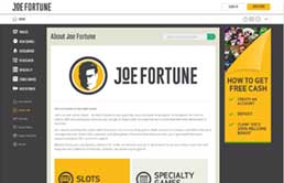 Joe Fortune Casino printscreen 2