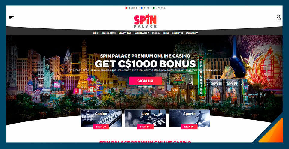 Image of Best Online Casino Canada Spin Palace