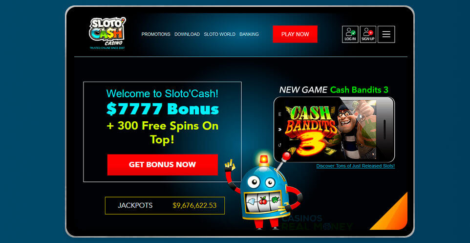 image of SlotoCash Casino App on IPad